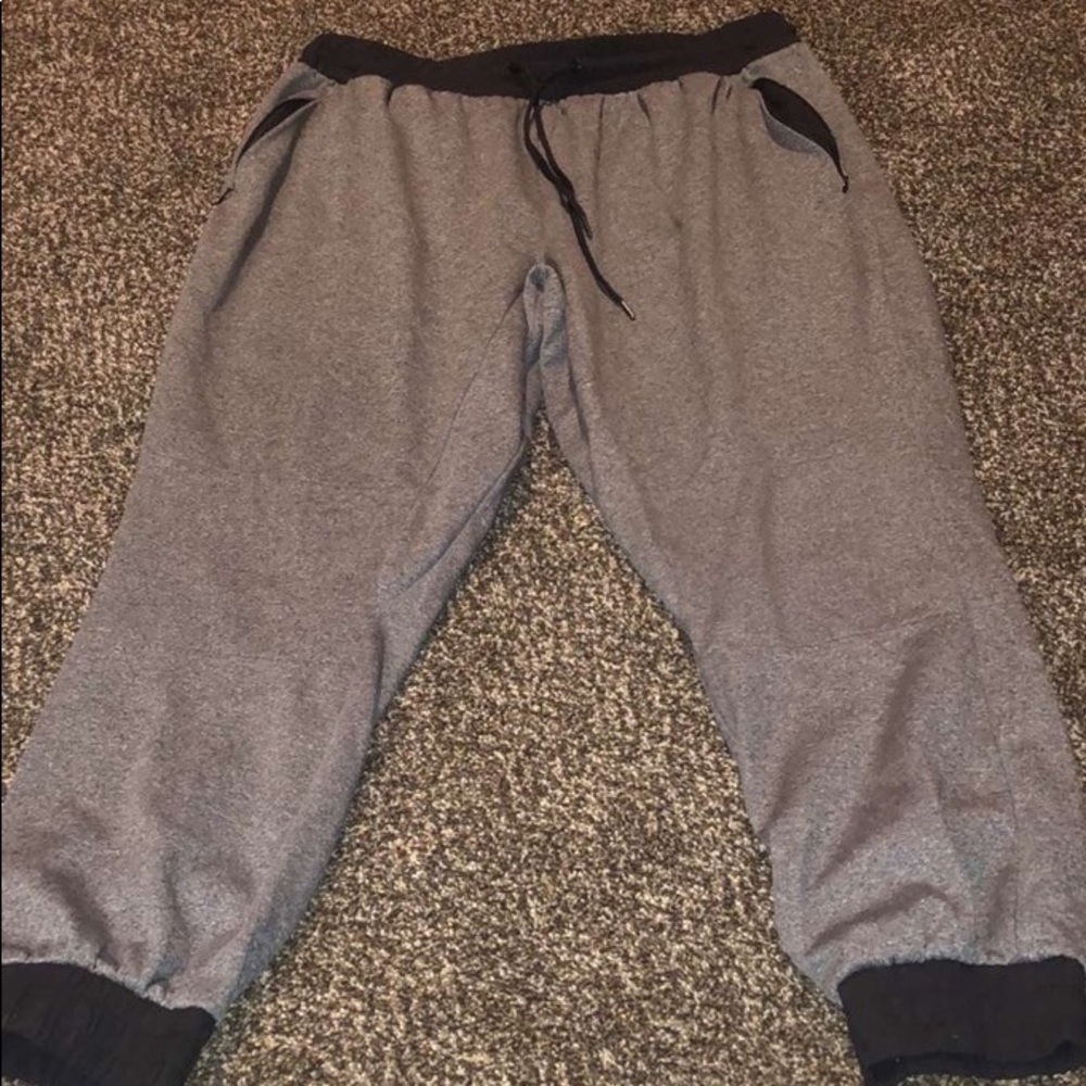 Men’s Grey Zipper Joggers